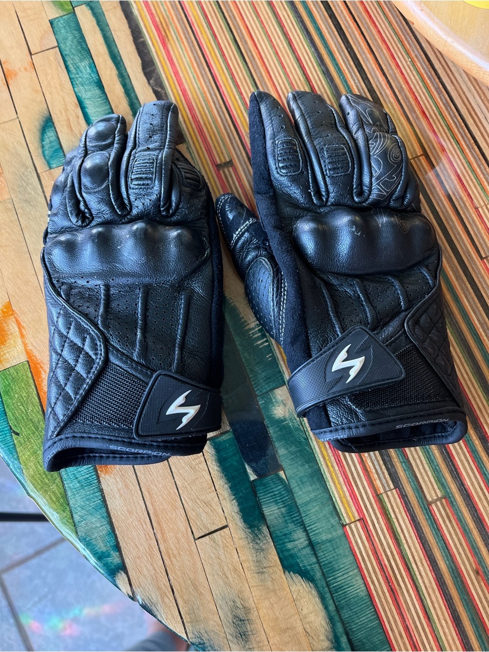 Scorpion EXO Athena Black Motorcycle Gloves